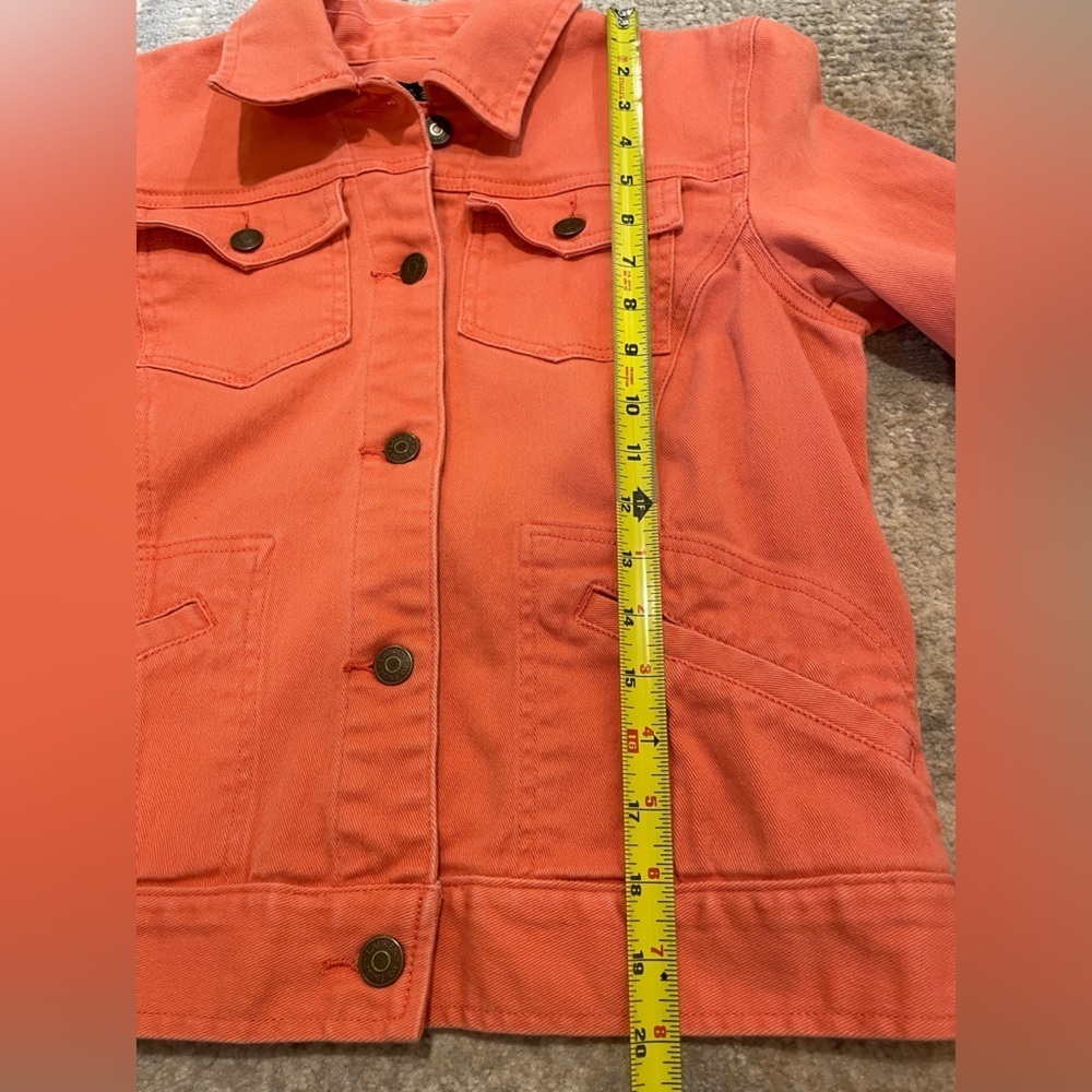 Lauren Ralph Lauren Jean Jacket Salmon Pink Denim Women’s Size Medium - Picture 7 of 10